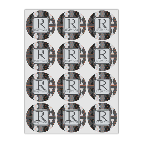 Modern Chic Argyle Drink Topper - Small - Set of 12