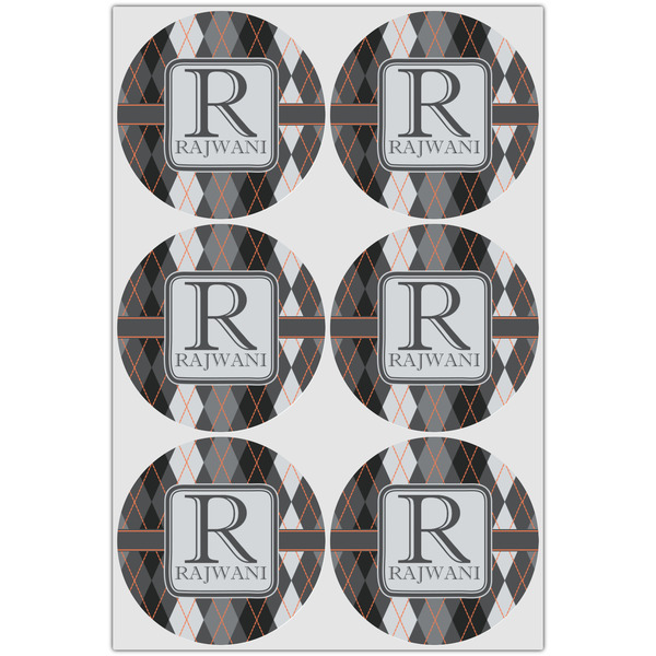 Modern Chic Argyle Drink Topper - XLarge - Set of 6