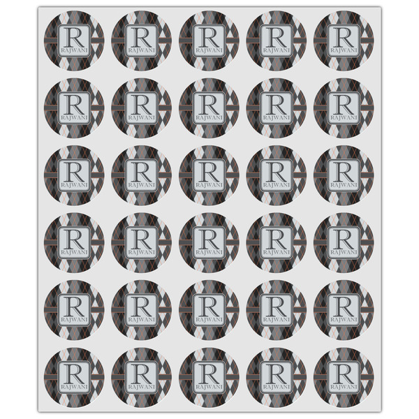 Modern Chic Argyle Drink Topper - XSmall - Set of 30