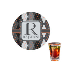 Modern Chic Argyle Printed Drink Topper - 1.5" (Personalized)