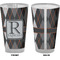 Modern Chic Argyle Pint Glass - Full Color - Front & Back Views