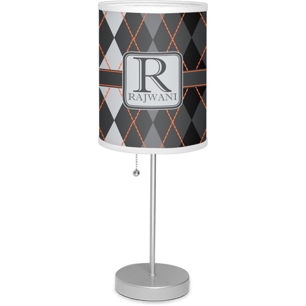 Custom Modern Chic Argyle Lamp with Drum Shade (Personalized)