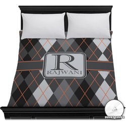 Modern Chic Argyle Duvet Cover - Full / Queen (Personalized)