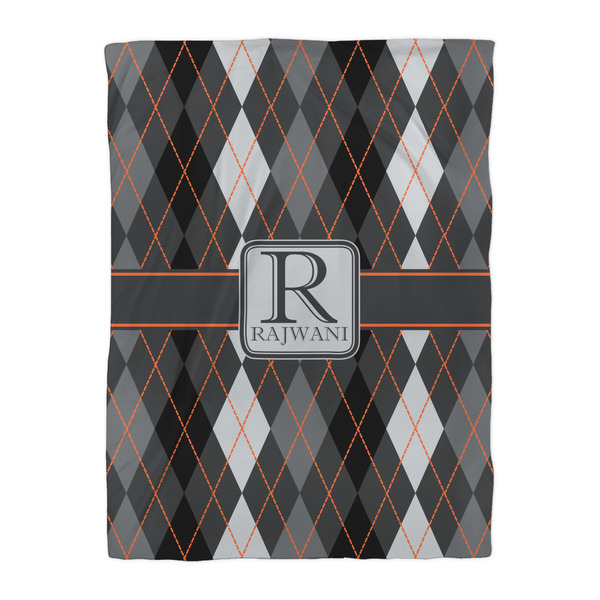 Modern Chic Argyle Duvet Cover - Twin XL - Front