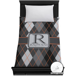 Modern Chic Argyle Duvet Cover - Twin XL (Personalized)