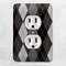 Modern Chic Argyle Electric Outlet Plate - LIFESTYLE