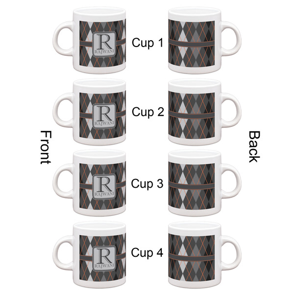 Modern Chic Argyle Espresso Cup Set of 4 - Apvl