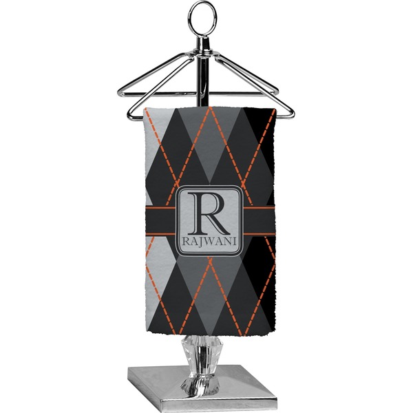 Custom Modern Chic Argyle Finger Tip Towel - Full Print (Personalized)