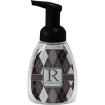 Modern Chic Argyle Foam Soap Bottle - Black (Personalized)