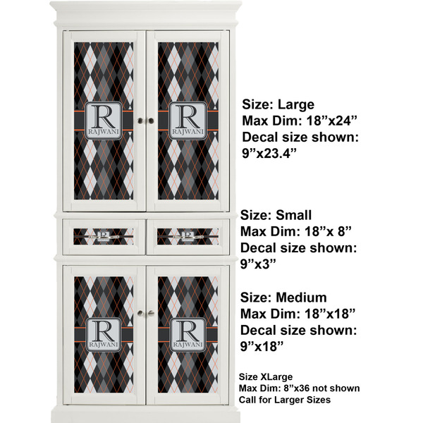 Modern Chic Argyle Full Cabinet (Show Sizes)
