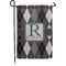 Modern Chic Argyle Small Garden Flag - Double Sided w/ Name and Initial