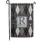 Modern Chic Argyle Small Garden Flag - Single Sided w/ Name and Initial