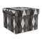 Modern Chic Argyle Gift Boxes with Lid - Canvas Wrapped - Large - Front/Main