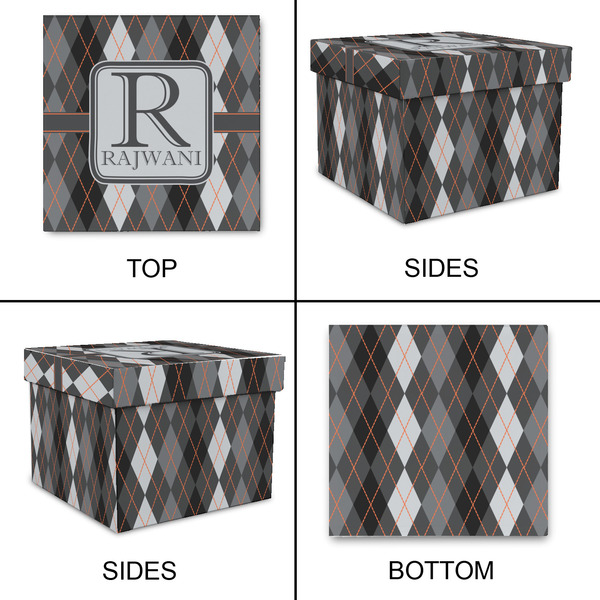 Modern Chic Argyle Gift Boxes with Lid - Canvas Wrapped - X-Large - Approval