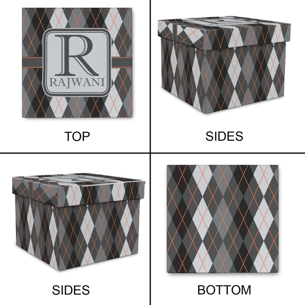 Modern Chic Argyle Gift Boxes with Lid - Canvas Wrapped - XX-Large - Approval