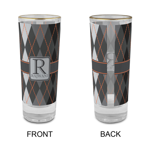 Modern Chic Argyle Glass Shot Glass - 2 oz - Single - APPROVAL