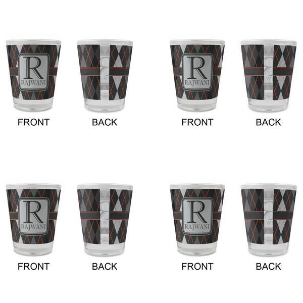 Modern Chic Argyle Glass Shot Glass - Standard - Set of 4 - APPROVAL