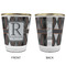 Modern Chic Argyle Glass Shot Glass - with gold rim - APPROVAL