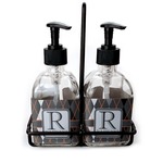 Modern Chic Argyle Glass Soap & Lotion Bottle Set (Personalized)