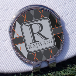 Modern Chic Argyle Golf Ball Marker - Hat Clip