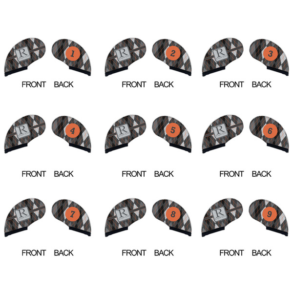 Modern Chic Argyle Golf Club Covers - APPROVAL (set of 9)