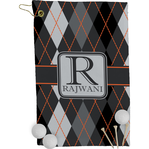 Modern Chic Argyle Golf Towel (Personalized)