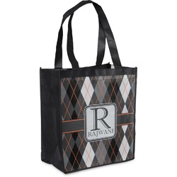 Modern Chic Argyle Grocery Bag (Personalized)