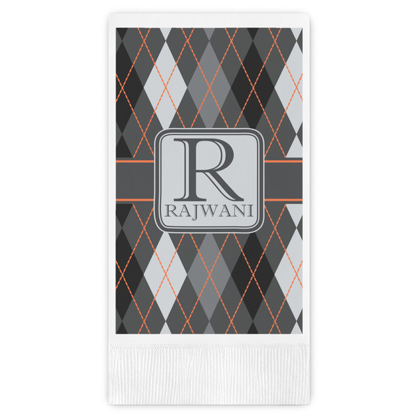 Custom Modern Chic Argyle Guest Towels - Full Color (Personalized)