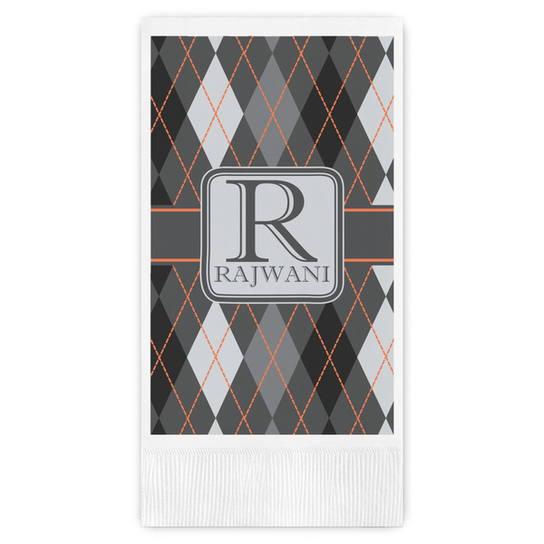 Custom Modern Chic Argyle Guest Paper Towels - Full Color (Personalized)