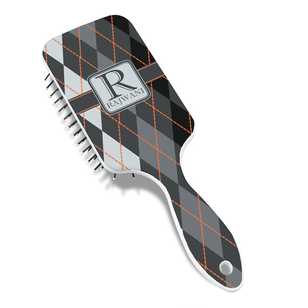 Modern Chic Argyle Hair Brush - Angle View