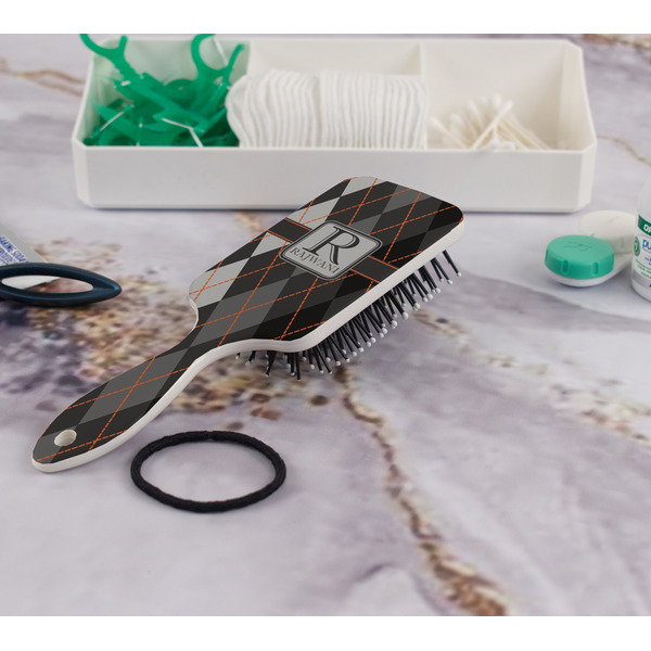 Modern Chic Argyle Hair Brush - In Bathroom