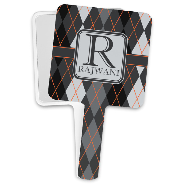 Custom Modern Chic Argyle Hand Mirror (Personalized)