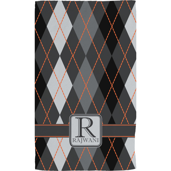 Modern Chic Argyle Hand Towel (Personalized)