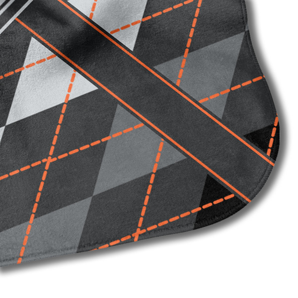 Modern Chic Argyle Hooded Baby Towel- Detail Corner