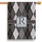 Modern Chic Argyle 28" House Flag - Single Sided (Personalized)