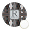 Modern Chic Argyle Printed Cookie Topper - 2.5" (Personalized)