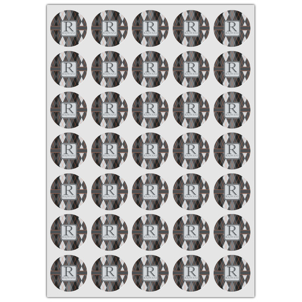 Modern Chic Argyle Icing Circle - XSmall - Set of 35
