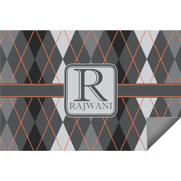 Custom Modern Chic Argyle Indoor / Outdoor Rug - 8'x10' (Personalized)