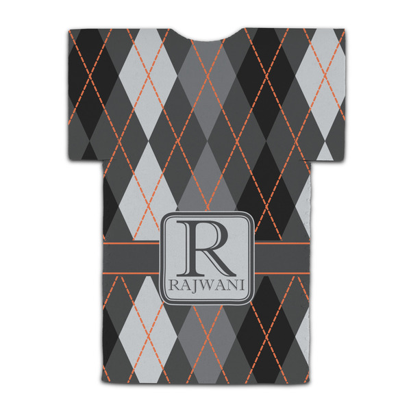 Modern Chic Argyle Jersey Bottle Cooler - BACK (flat)