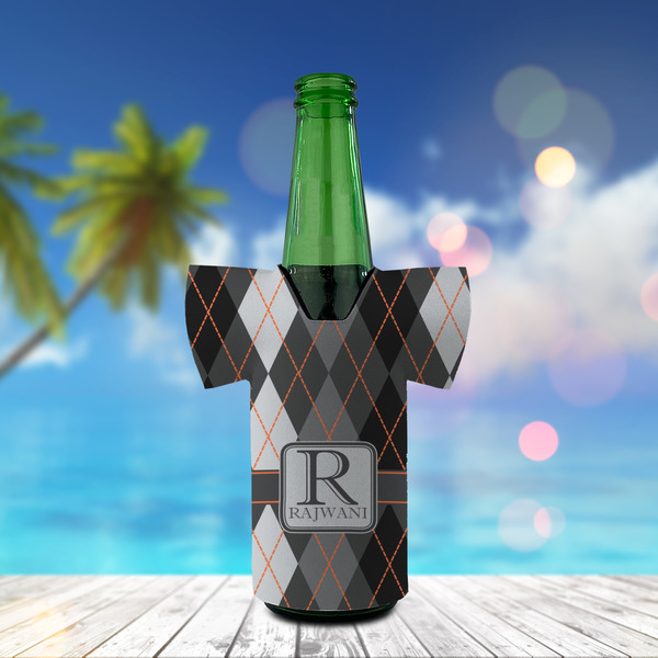 Modern Chic Argyle Jersey Bottle Cooler - LIFESTYLE