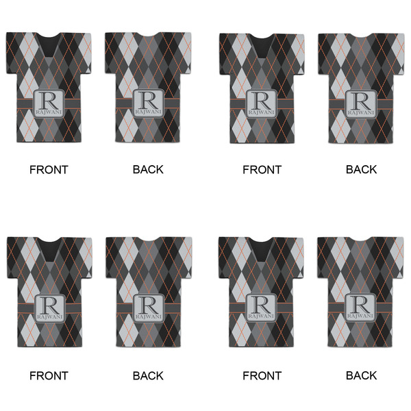 Modern Chic Argyle Jersey Bottle Cooler - Set of 4 - APPROVAL