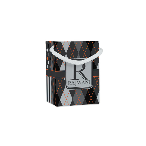 Custom Modern Chic Argyle Jewelry Gift Bags (Personalized)