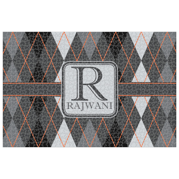 Custom Modern Chic Argyle Jigsaw Puzzle - 1000-piece (Personalized)