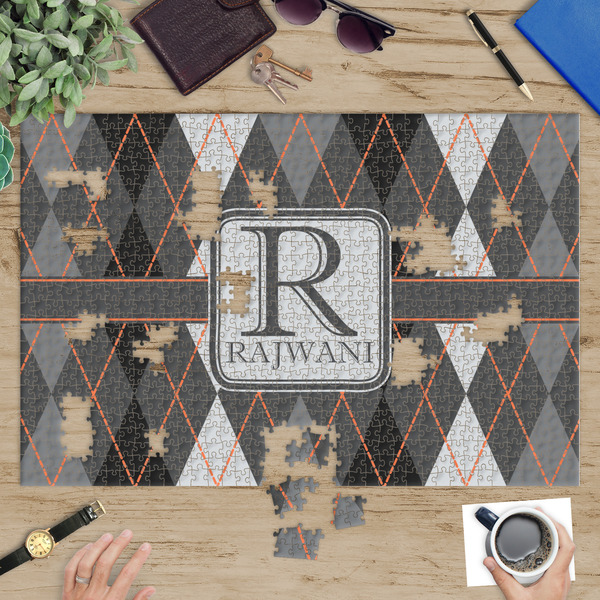 Modern Chic Argyle Jigsaw Puzzle 1014 Piece - In Context