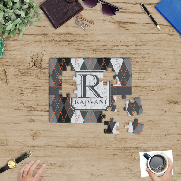 Modern Chic Argyle Jigsaw Puzzle 30 Piece - In Context