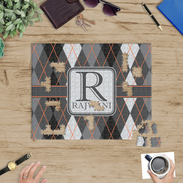 Modern Chic Argyle Jigsaw Puzzle 500 Piece - In Context
