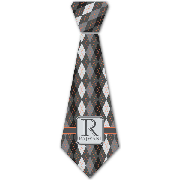 Custom Modern Chic Argyle Iron On Tie - 4 Sizes w/ Name and Initial
