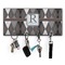 Modern Chic Argyle Key Hanger w/ 4 Hooks w/ Name and Initial