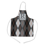 Modern Chic Argyle Kid's Apron w/ Name and Initial