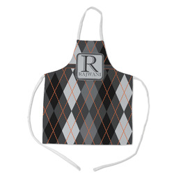 Modern Chic Argyle Kid's Apron w/ Name and Initial
